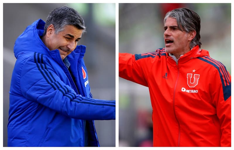 Santiago Escobar y Diego López, extécnicos del Club Universidad de Chile.