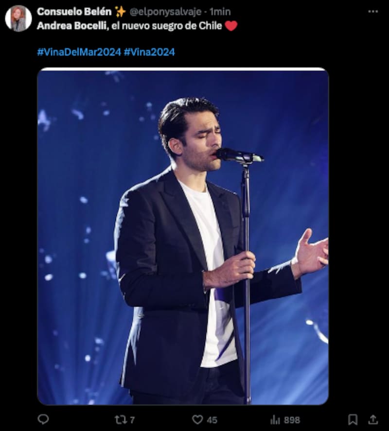 Matteo Bocelli causó furor en redes.