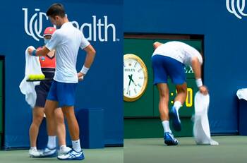 Olvidó el protocolo: El chascarro de Novak Djokovic al entregar la toalla