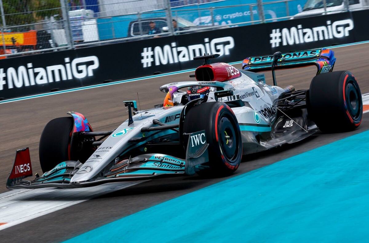 Fórmula 1: George Russell dio la sorpresa en las primeras prácticas libres del Gran Premio de Miami