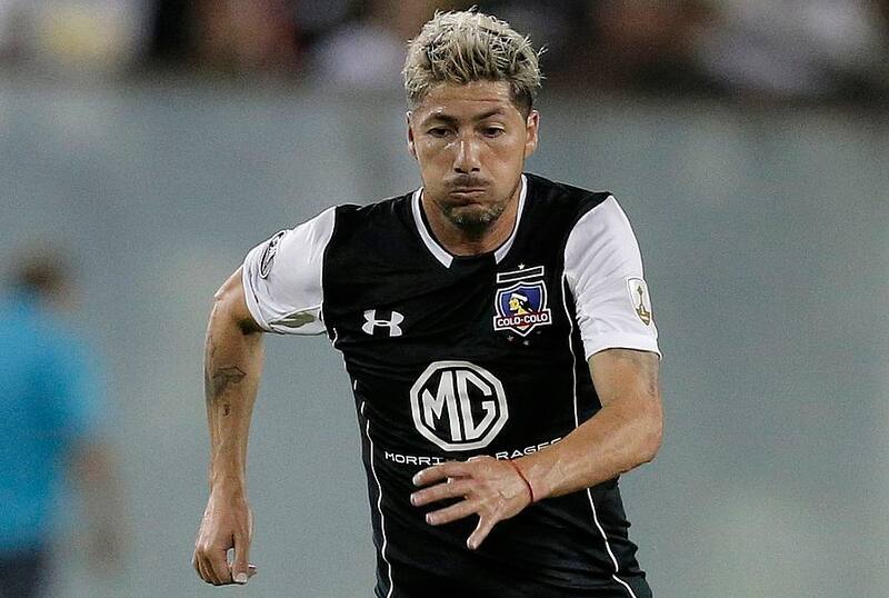 Futbol, Colo Colo vs Atletico Nacional .
Copa Libertadores 2018.
El jugador de Colo Colo Jaime Valdes , juega el baln contra Atletico Nacional durante el partido por Copa Libertadores de America en el estadio Monumental.
Santiago, Chile.
27/02/2018
Javier Torres/Photosport
Football, Colo Colo vs Atletico Nacional.
Copa Libertadores Championship 2018.
Colo Colo's player Jaime Valdes , play the ball against Atletico Nacional during Copa Libertadores football match at Monumental stadium in Santiago, Chile.
27/02/2018
Javier Torres/Photosport