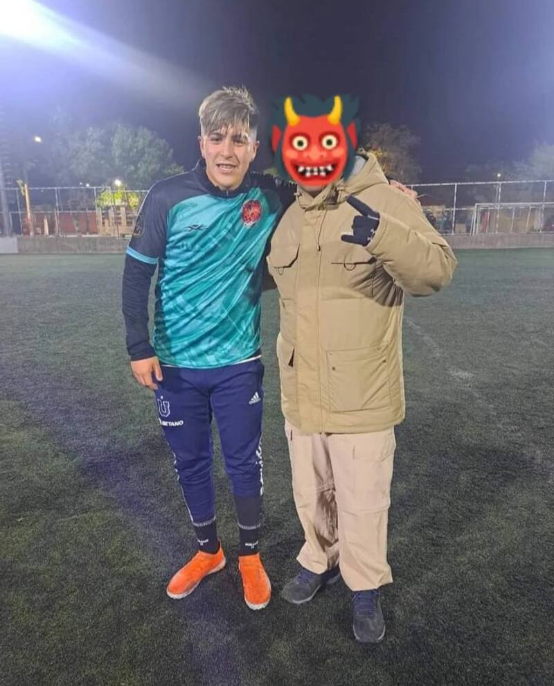 Marcelo Morales en un Torneo de Futbolito en Peñalolén.