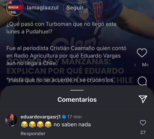 Eduardo Vargas se pronunció nuevamente sobre su llegada a la U.