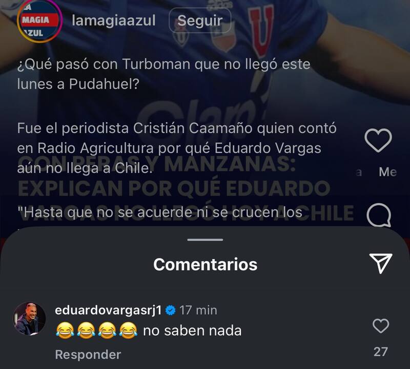 Eduardo Vargas se pronunció nuevamente sobre su llegada a la U.