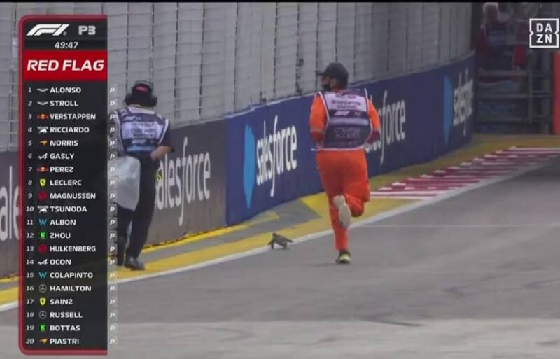 hizo de las suyas en el GP de Singapur.