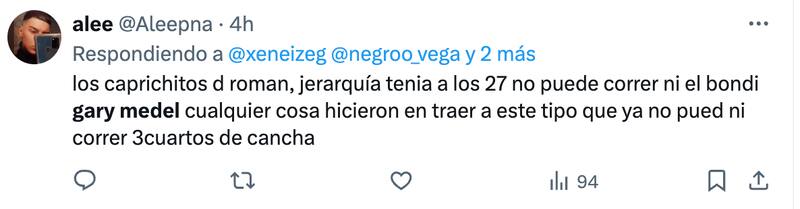 Gary Medel criticado por hinchas de Boca