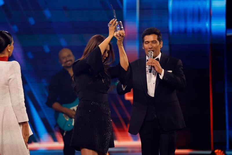 Myriam Hernández fue uno de los cinco artistas que recibieron el ansiado reconocimiento. Créditos: Aton Chile.