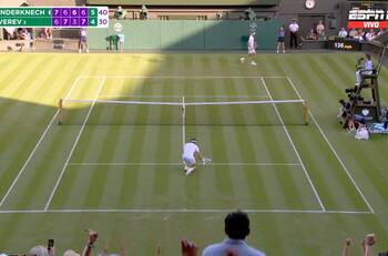 No lo podía creer: la reacción del rival de Garin en Wimbledon tras derrotar a Zverev