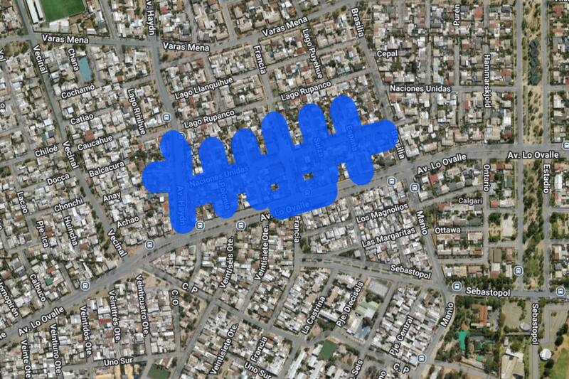 Sector afectado por el corte de luz.