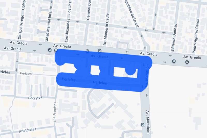 Sector afectado por el corte de luz.