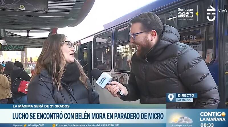 Belén Mora en el matinal de Chilevisión.