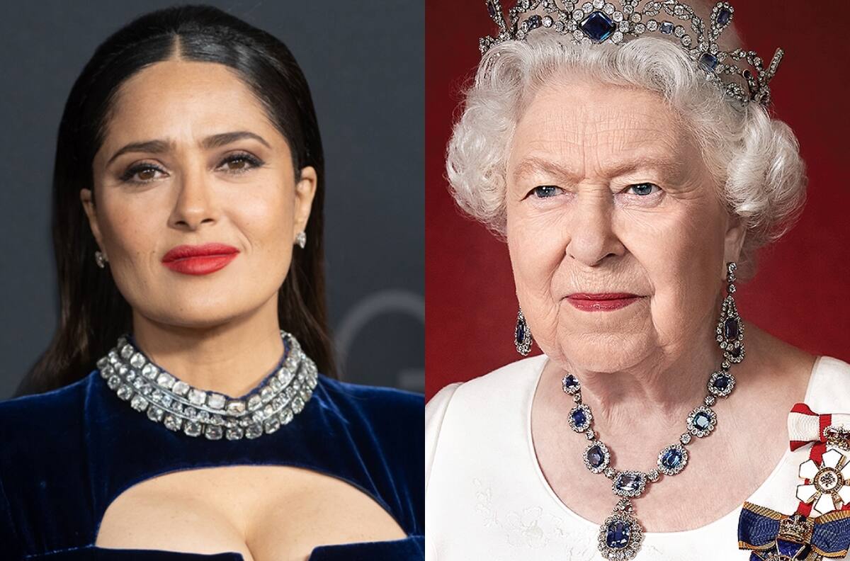 “Larga vida a la reina”: Salma Hayek le desea una pronta recuperación a la Reina Isabel II, luego de conocerse su resultado positivo a Covid-19