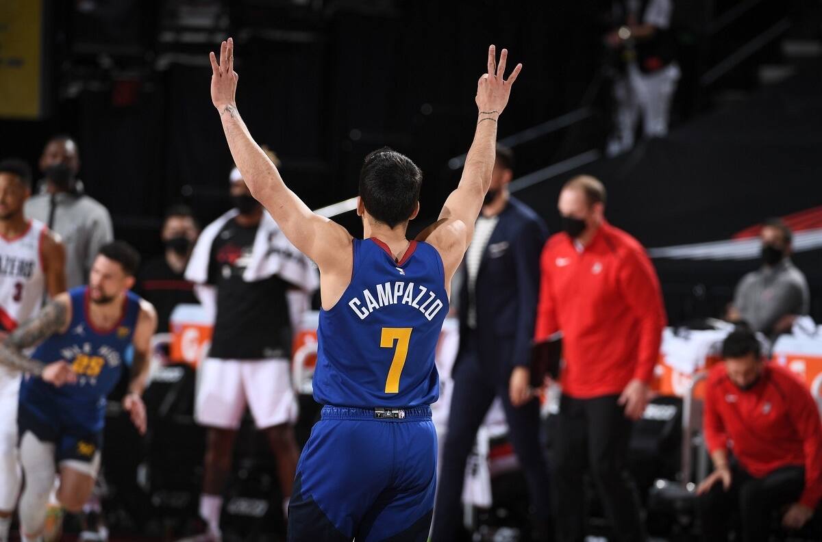 Playoffs NBA: Denver superó a Portland con gran actuación de Facundo Campazzo