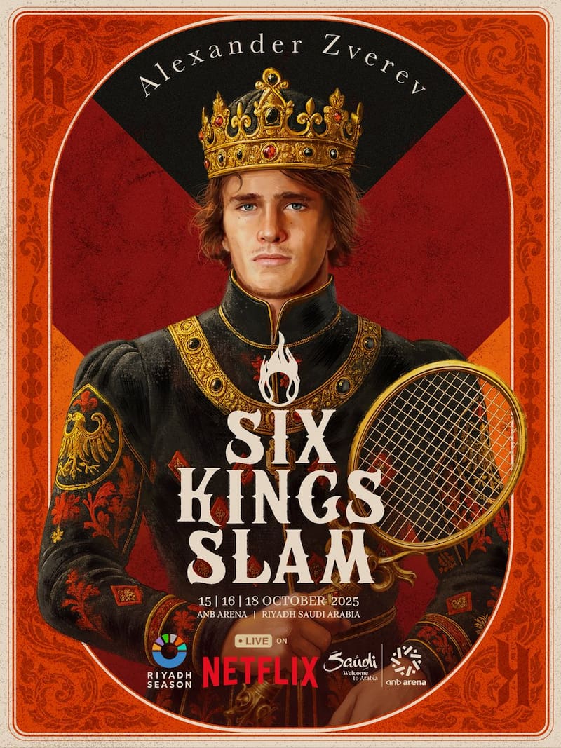 Así fue promocionado para el torneo y se irá literalmente como un rey en apenas una hora. Foto: Netflix