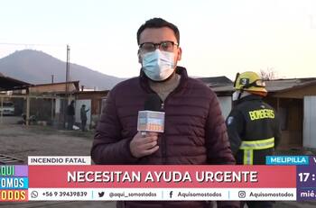 Max Collao y el incendio ocurrido en pleno despacho de "Aquí somos todos": "En algún momento ya uno no puede relatar más y tiene que ayudar"