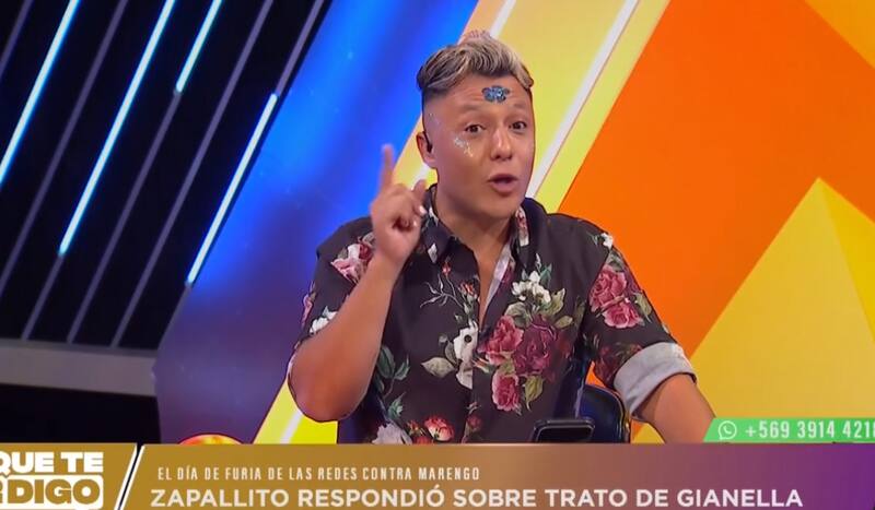 Sergio Rojas arremete contra Gianella Marengo.