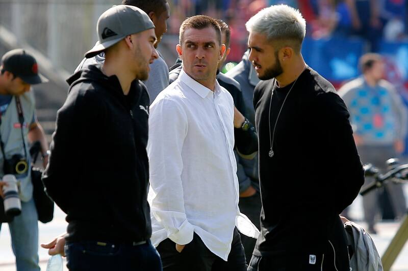 Pedro Morales y Matías Zaldivia durante su época en Colo Colo