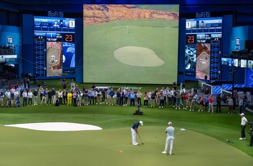 Así se anunció la llegada del TGL, la nueva forma de competencia de los golfistas del PGA. El debut no prendió mucho.