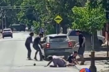 Registran violento atropello a adulto mayor tras riña en taller mecánico de La Cisterna