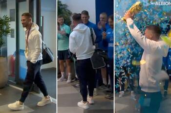 VIDEO | El tremendo recibimiento que le brindó el Brighton a Alexis Mac Allister tras ser campeón del mundo