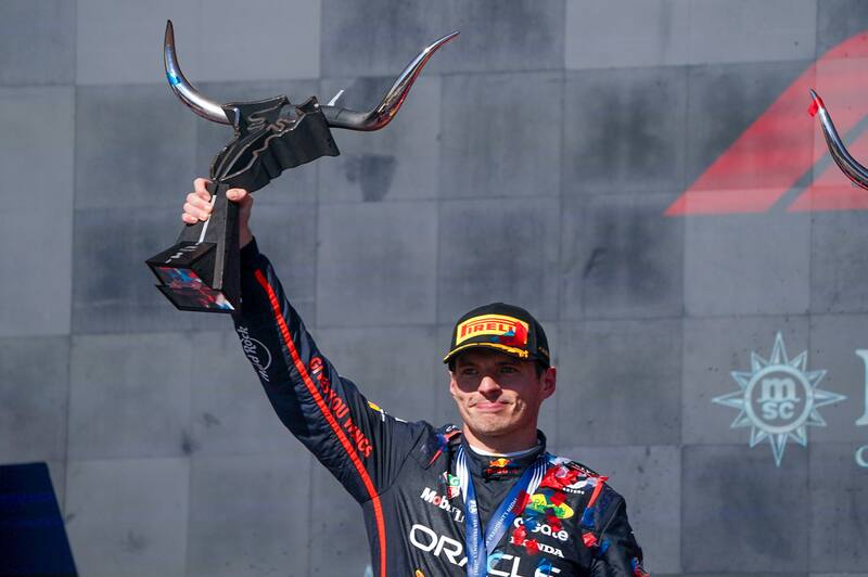 Max Verstappen se quedó con la carrera en Estados Unidos.