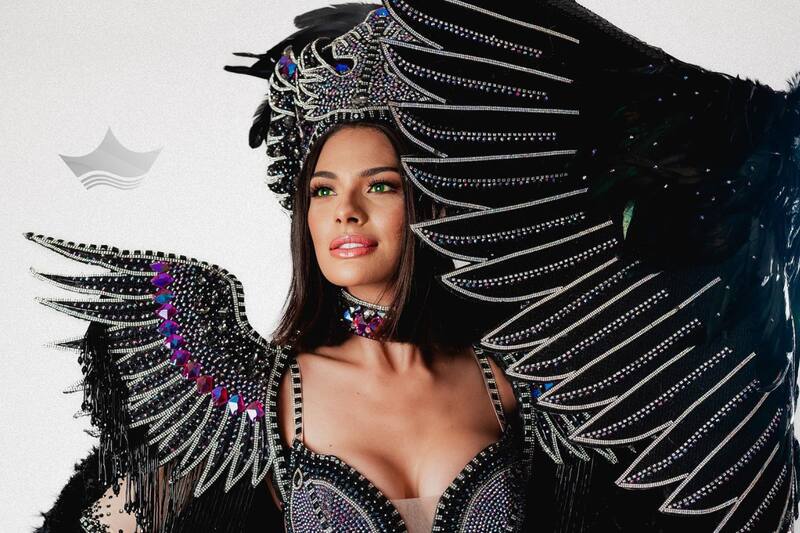 Miss Nicaragua en su traje típico durante el Miss Universo 2023.