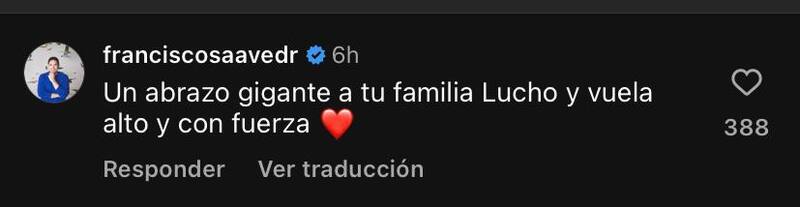 Los sentidos mensajes de Pancho Saavedra tras fallecimiento de Luis Larraín