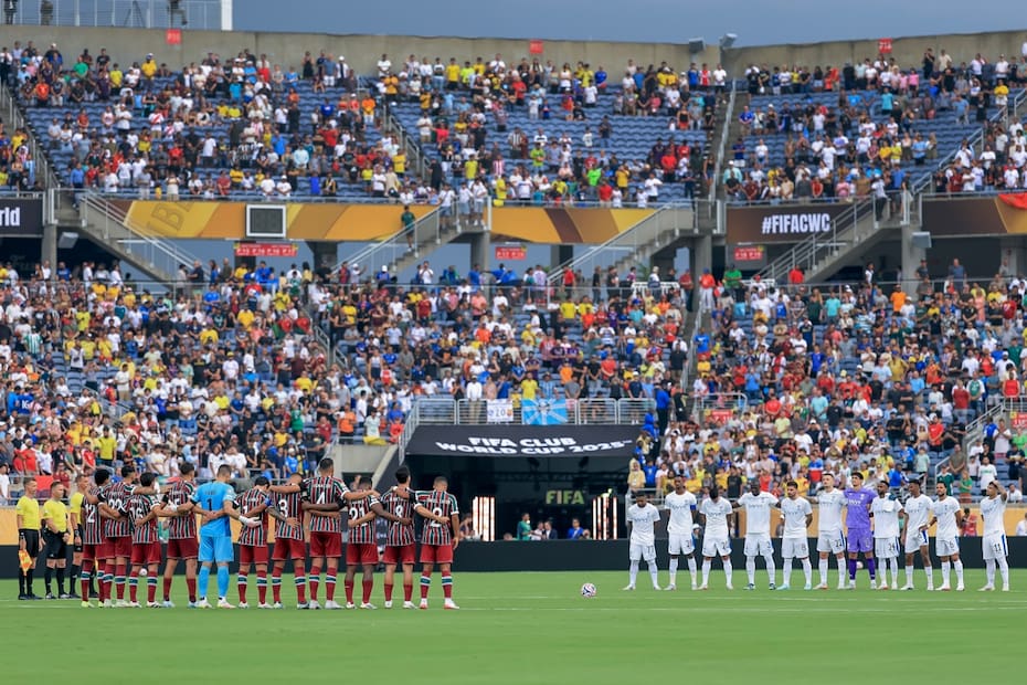 Así se veía el estadio de Orlando en los cuartos de final entre Fluminense y Al-Hilal.