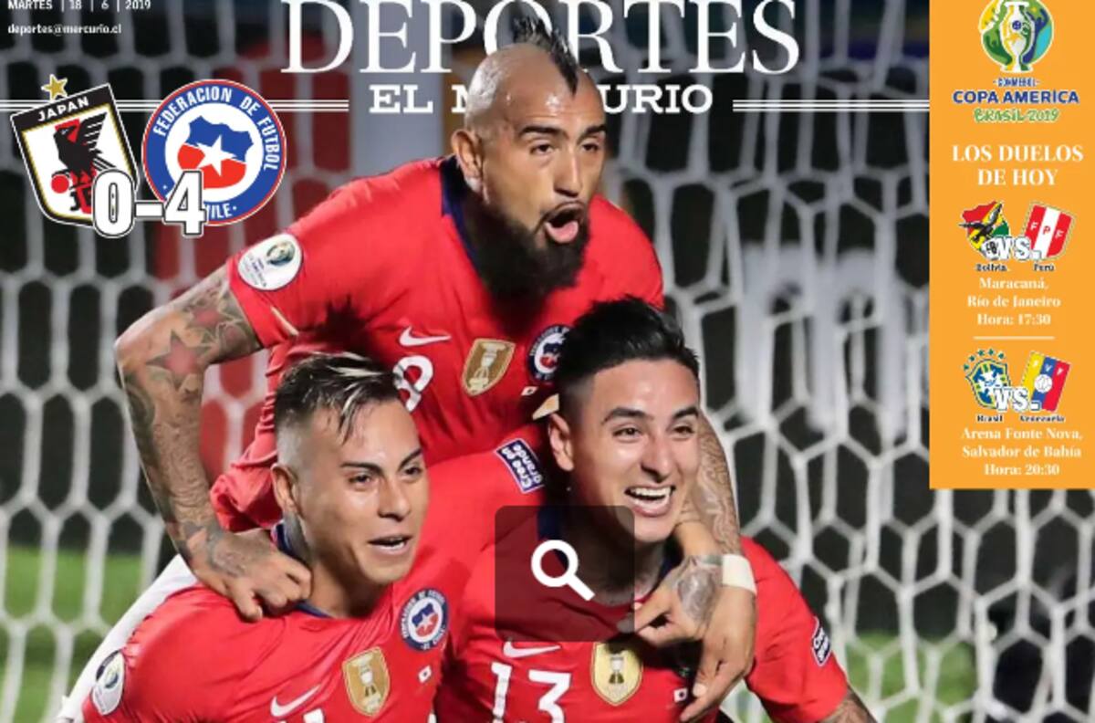 Las principales portadas de los medios chilenos tras el triunfo de la Roja