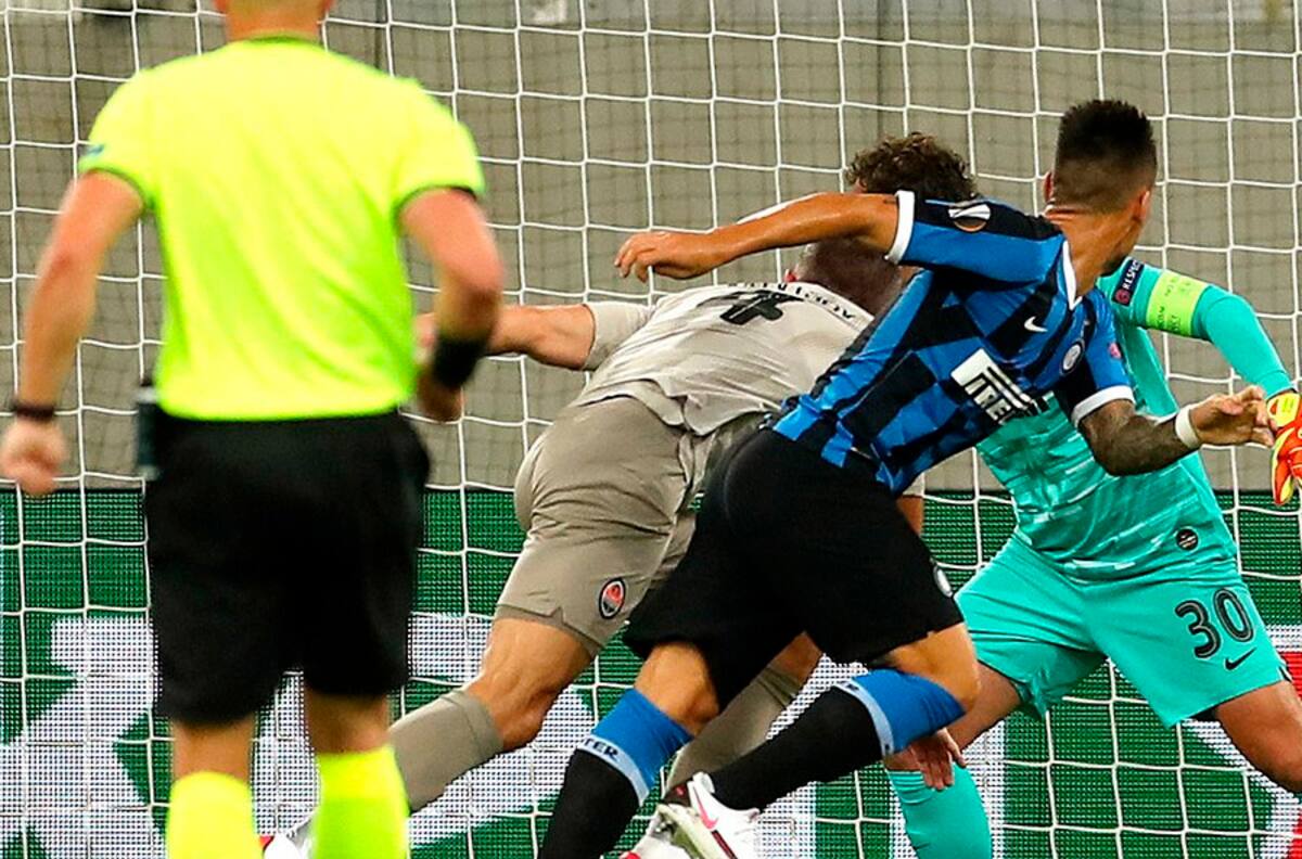 ¡Gol del Inter! Lautaro Martínez y un certero cabezazo para abrir el marcador