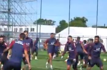 Di María y particular genialidad en la práctica del París Saint Germain