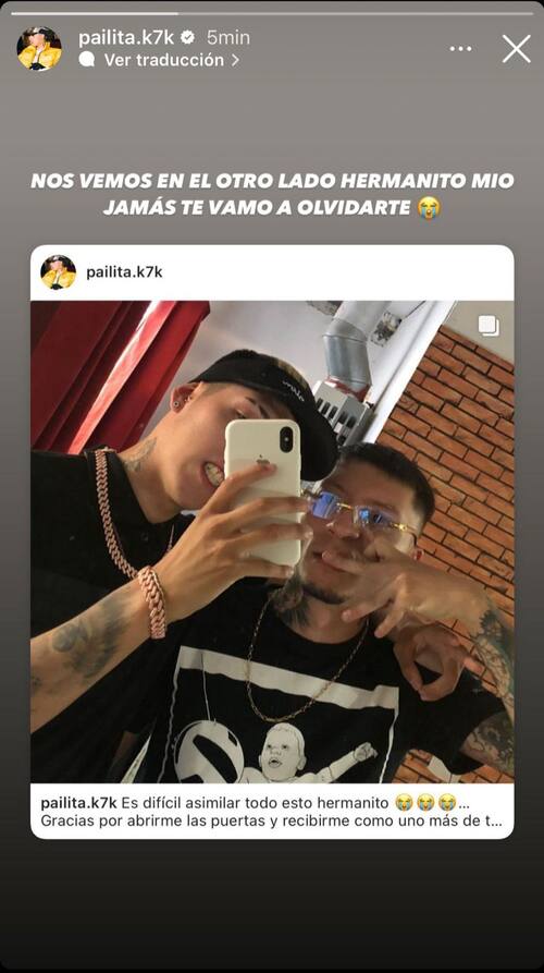 Mensaje de Pailita dedicado a Galee Galee.