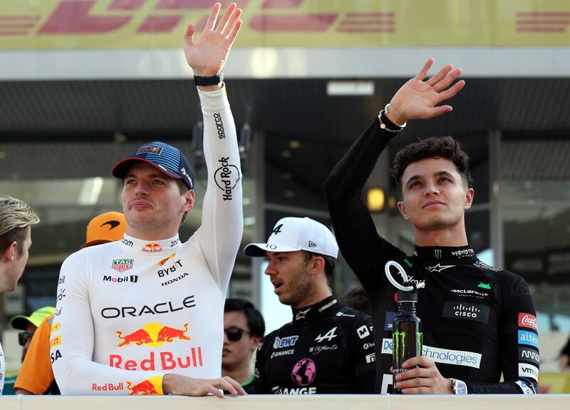 Max Verstappen y Lando Norris fueron los mejores del año. EFE