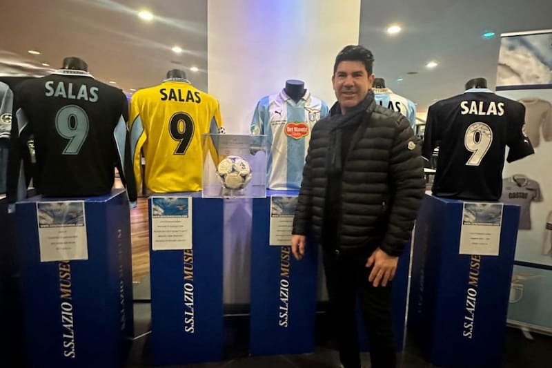 El exdelantero asistió al partido de Lazio frente a Lecce por la Serie A. Foto: Lazio en Instagram.