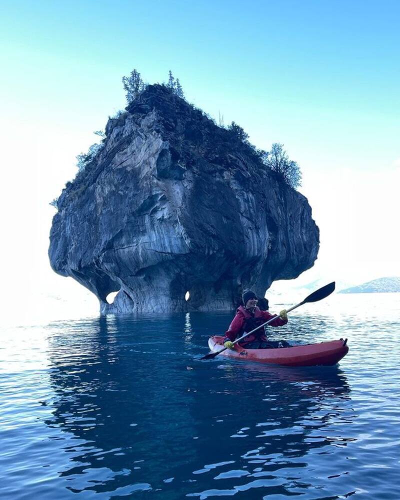 Tonka Tomicic en su viaje al sur. Créditos: @tonkatomicicpetric