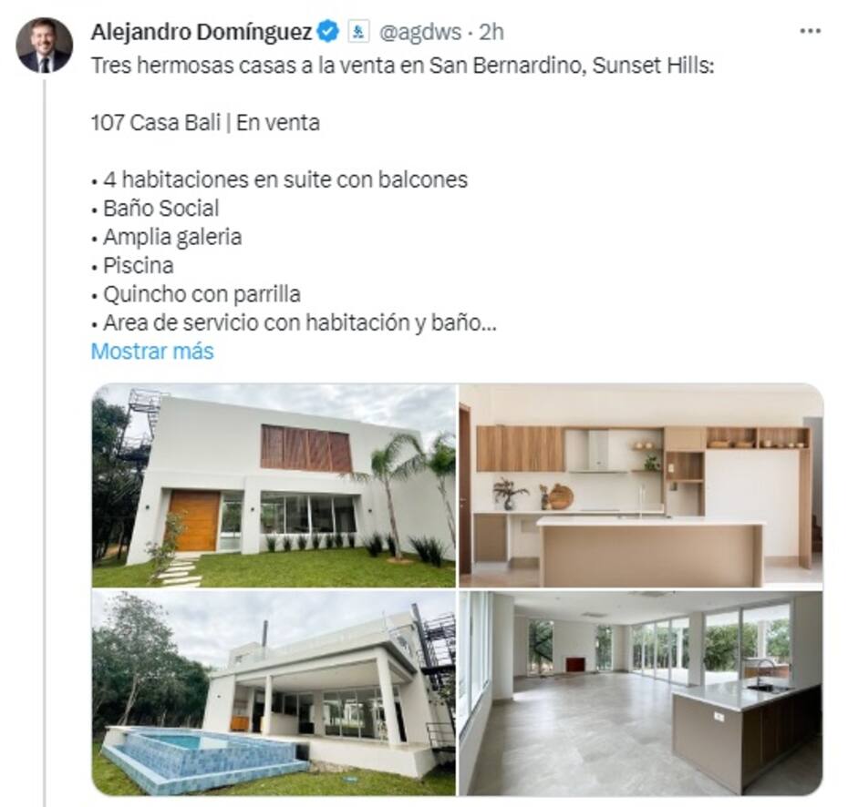 promocionó la venta de tres casas por redes sociales.