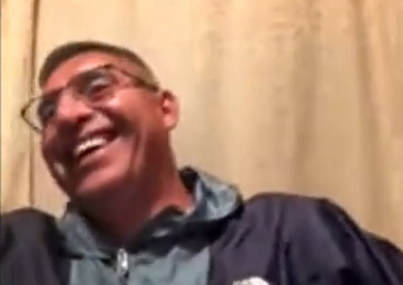 La irónica reacción del DT de Ñublense al conocer su grupo en Copa Libertadores. Foto: Reproducción Dimensión Deportiva.