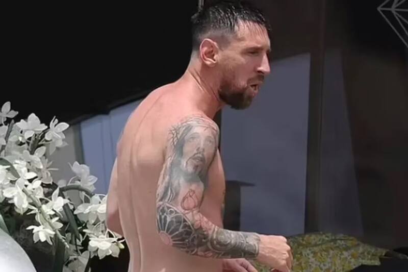 Lionel Messi se encuentra de vacaciones por la Bahamas junto con su familia. (Twitter)