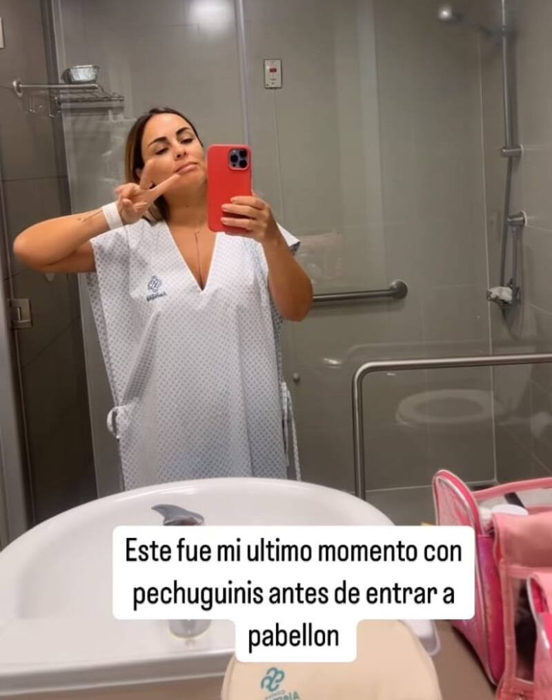 Maura Rivera compartió registros desde la clínica. Créditos: Instagram
