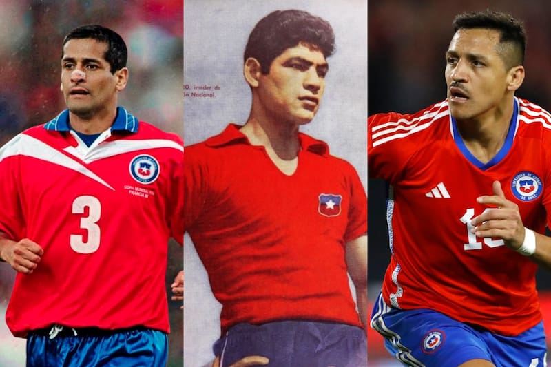 Ronald Fuentes, Jorge Toro y Alexis Sánchez componen la formación histórica de Chile.