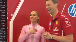 VIDEO | ¡Llegó la reina! Jennifer Lopez deslumbró a todos en la Fórmula 1