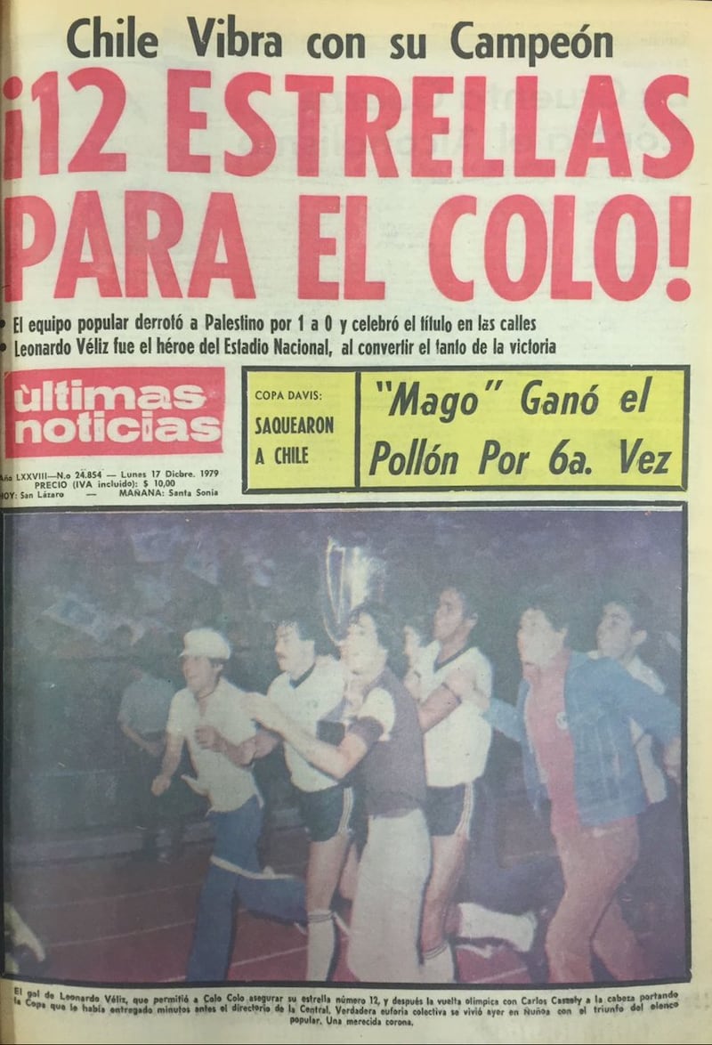 Primer título de Colo Colo tras perder la Copa Libertadores de 1973.
