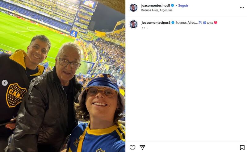 El jugador de O'Higgins aprovechó el parón en el fútbol chileno para viajar a Buenos Aires.