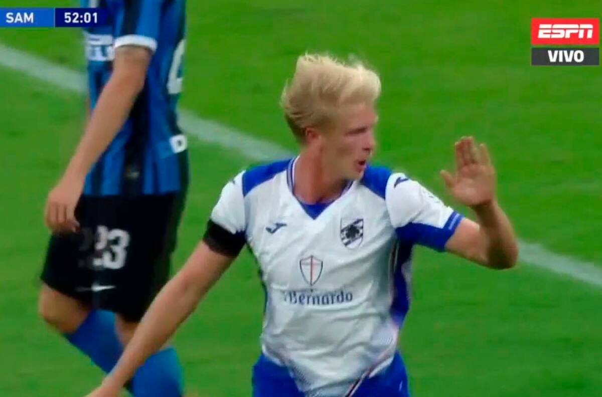 Sampdoria pone el descuento ante Inter con gol de Morten Thorsby