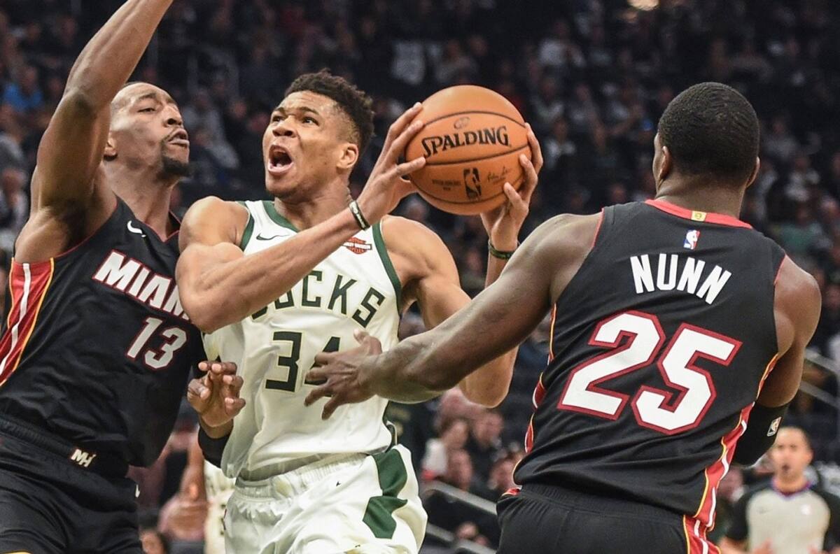 Playoffs NBA: Antetokounmpo destrozó a Miami y los Bucks ya tienen ventaja de 2-0