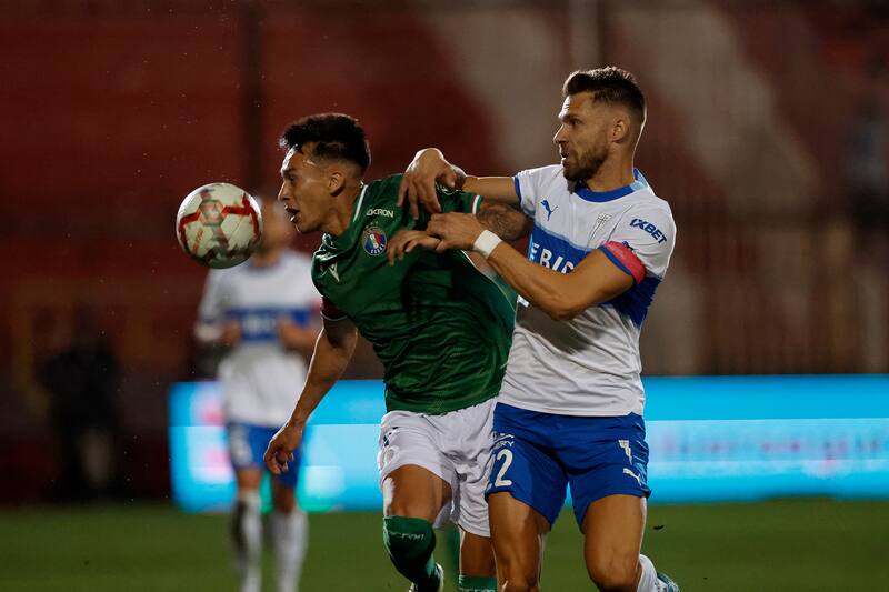 en su único partido oficial como titular este 2024 contra Audax Italiano. Foto: Pepe Alvujar/Photosport