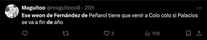 Hinchas de Colo Colo piden a Leonardo Fernández, ex U, como refuerzo para el 2025.