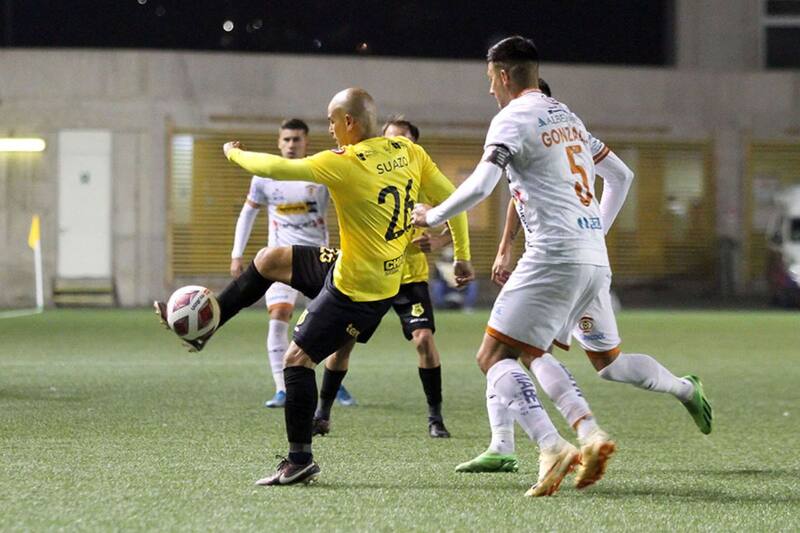 Humberto Suazo, durante el partido de la primera rueda entre San Luis y Cobreloa.
