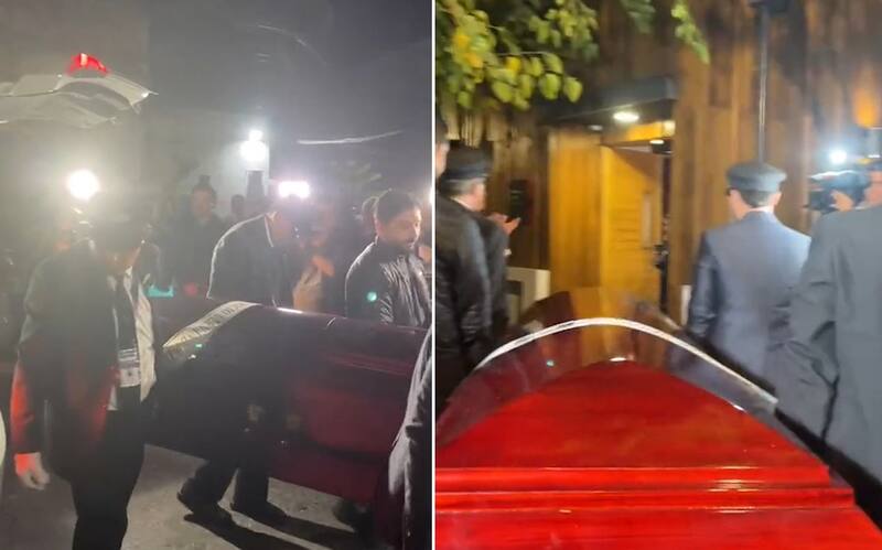 Los restos del cantante llegaron al auditorio entre aplausos y cánticos. Créditos: Instagram