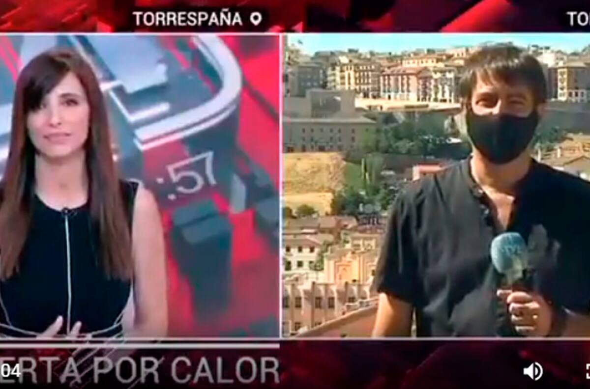 Se aburrió: Periodista se hace viral por particular despacho en TV española